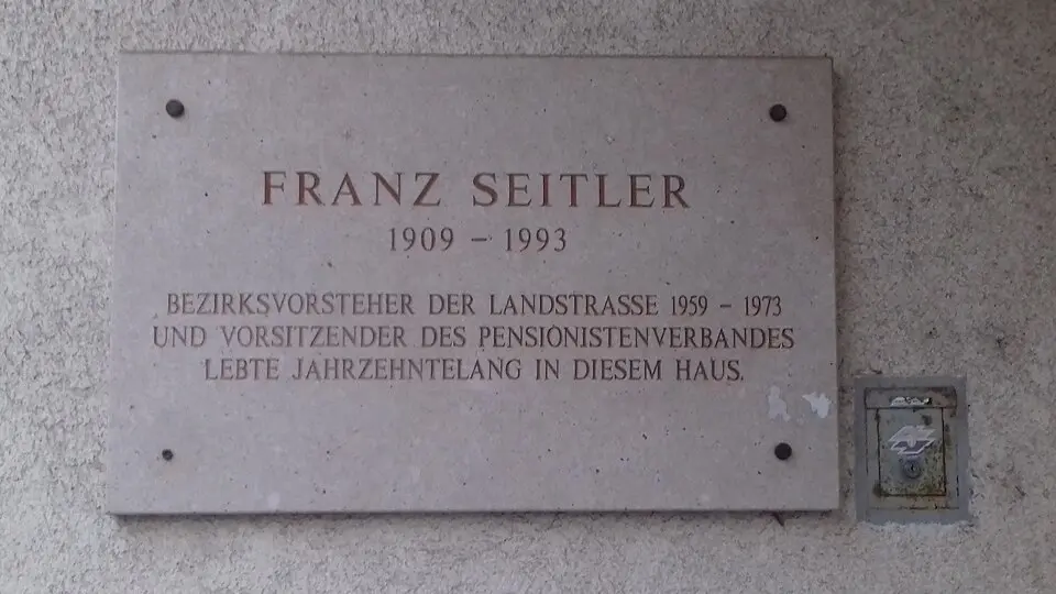 Gedenktafel für Franz Seitler (Wien, Sebastianplatz 5)