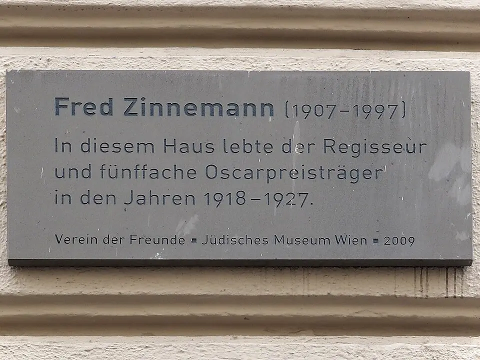 Gedenktafel für Fred Zinnemann (Wien, Weyrgasse 9)