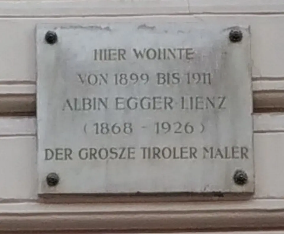 Gedenktafel für Albin Egger-Lienz (Wien, Veithgasse 3)