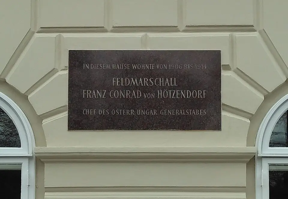 Gedenktafel für Franz Conrad von Hötzendorf (Wien, Am Heumarkt 7)