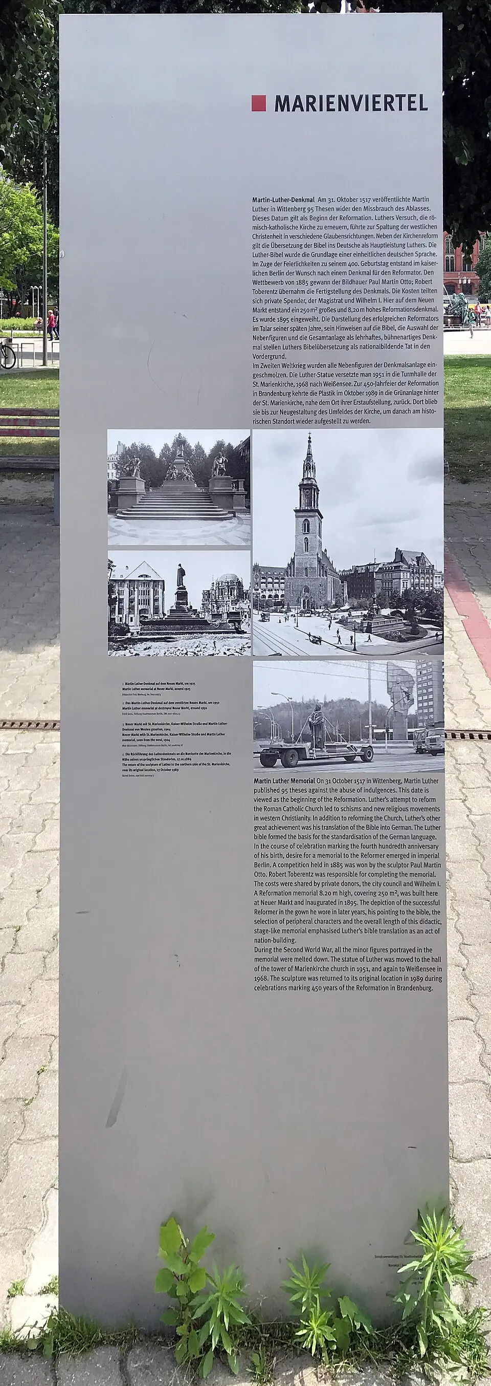 Image: OTFW, Berlin · CC BY-SA 3.0 Fundament des Lutherdenkmals Karl-Liebknecht-Straße
