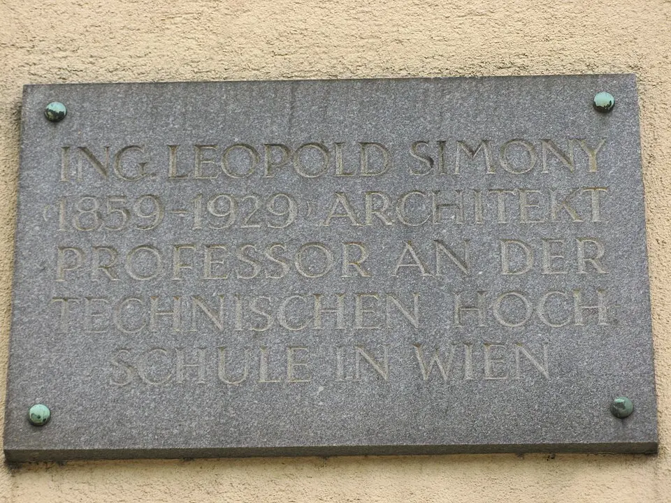 Gedenktafel für Leopold Simony (Wien, Koppreitergasse 8-10)