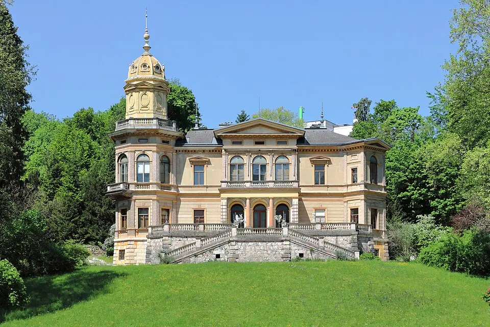 Villa Lanna (Hauptgeb., Gartenpavillon, Meierei, Pförtnerhaus, Toranlage, Park)