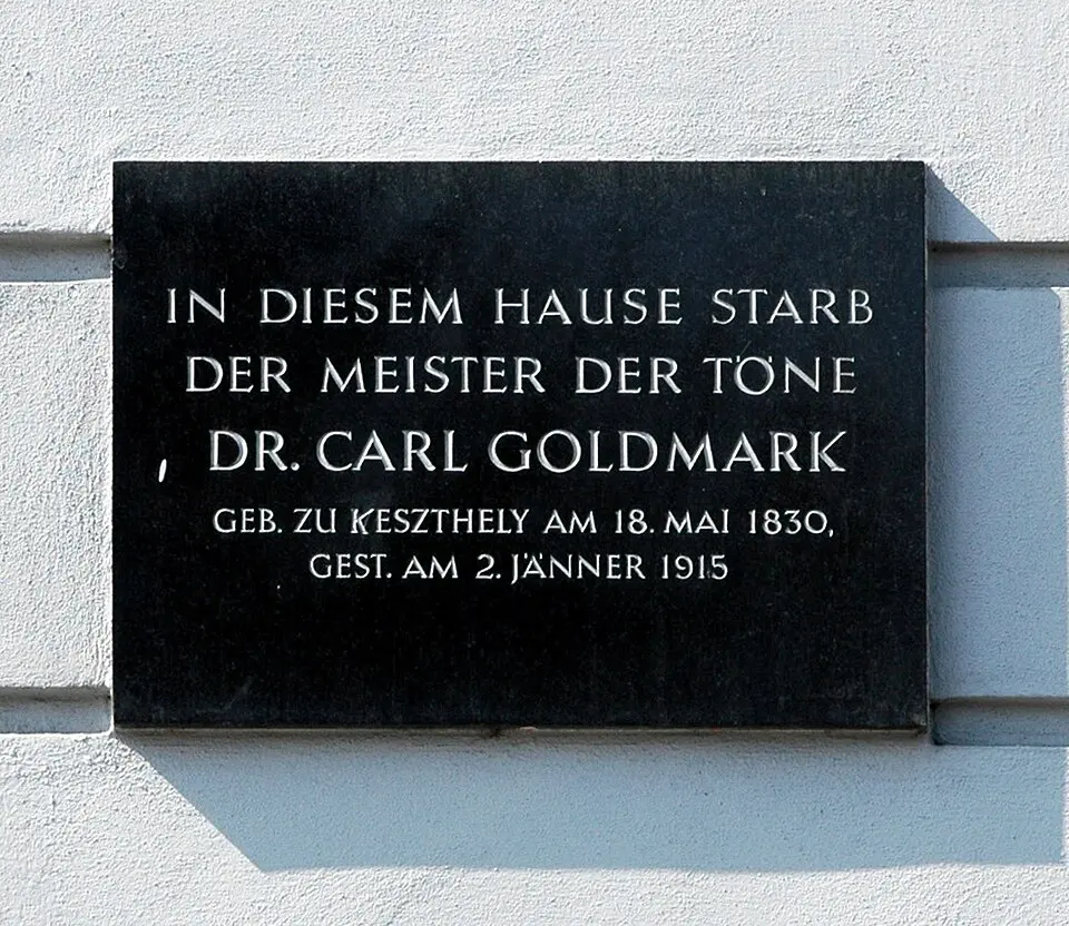Gedenktafel für Károly Goldmark (Wien, Böcklinstraße 28)