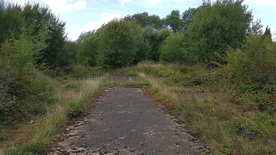 Group of four World War II fighter pens at the former airfield of RAF Kenley