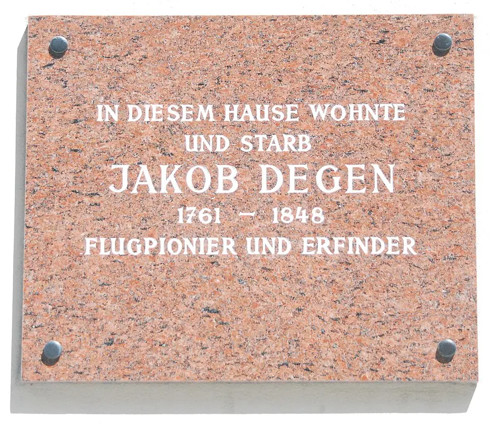 Gedenktafel für Jakob Degen (Wien, Ungargasse 27)
