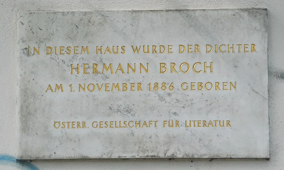 Gedenktafel für Hermann Broch (Wien, Franz-Josefs-Kai 37)