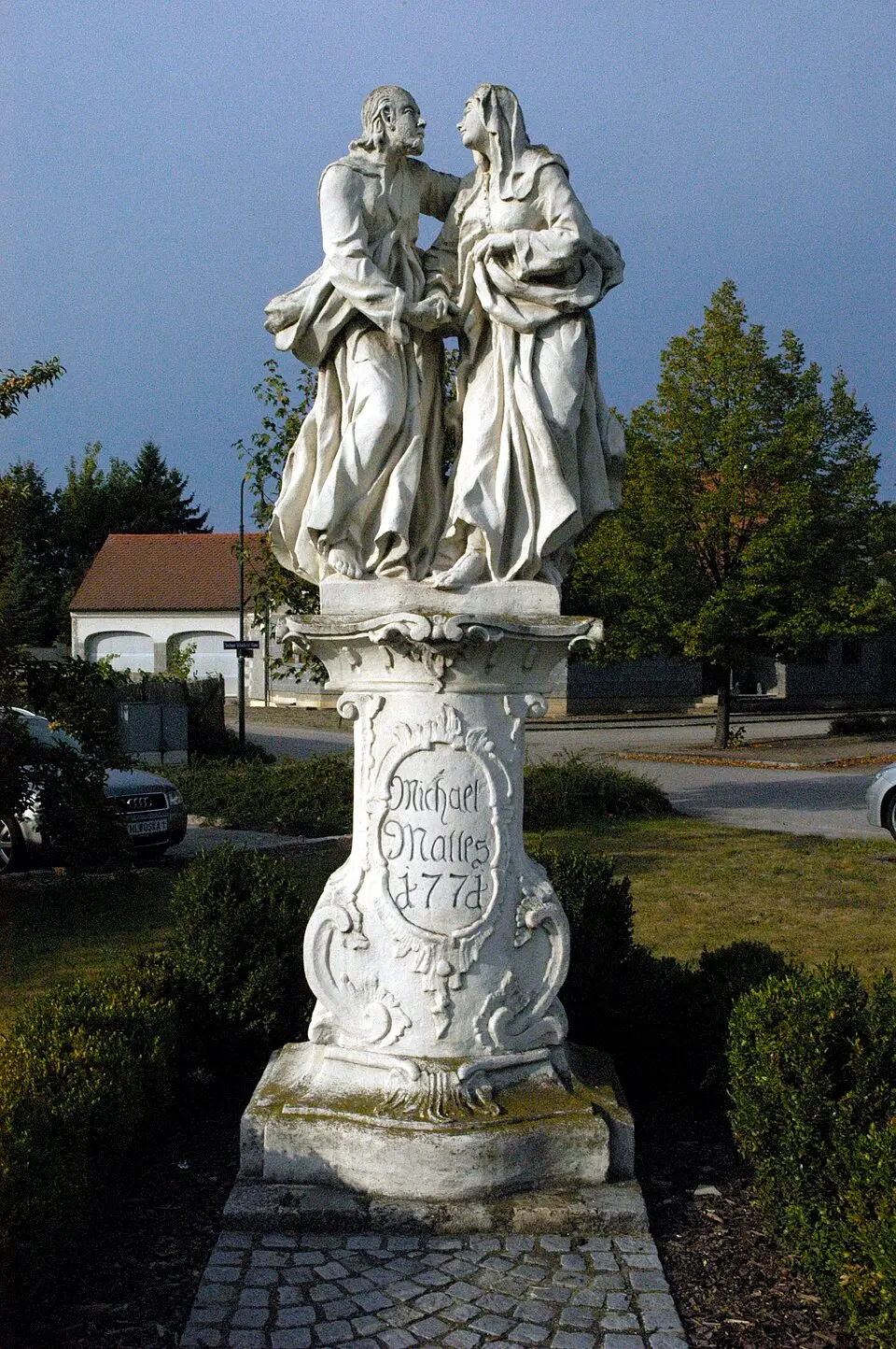 Statuengruppe "Abschied Jesu von Maria"