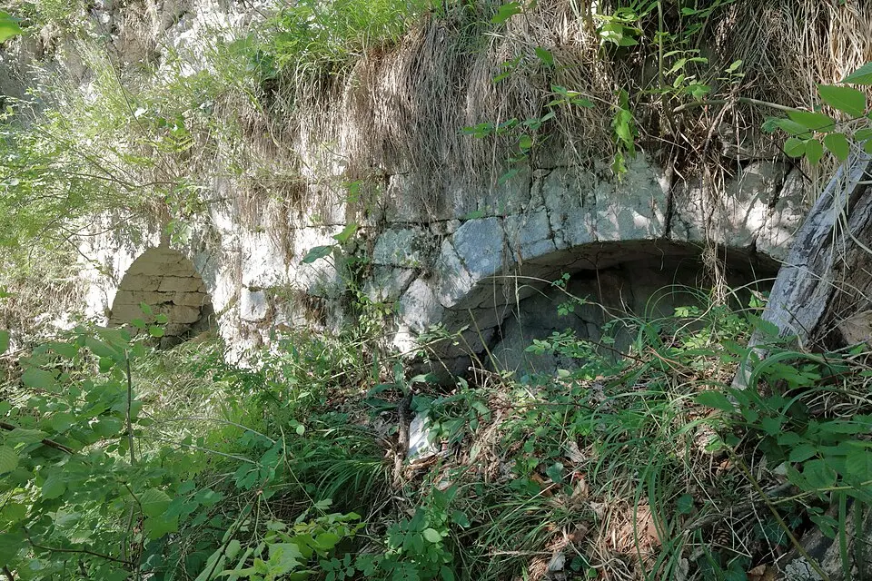 Soleleitung, Bogenbrücke (Hangbrücke) ca. 100 m nördlich von Hektoklafterstein 8