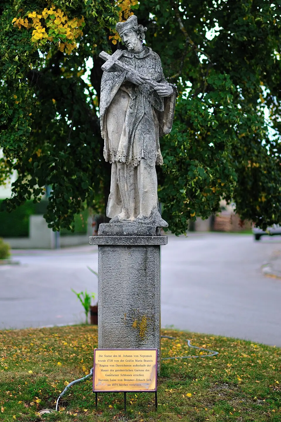 Figurenbildstock hl. Johannes Nepomuk, Gainfarn