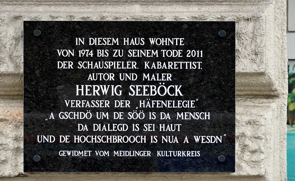 Gedenktafel für Herwig Seeböck (Wien, Schönbrunner Straße 271)