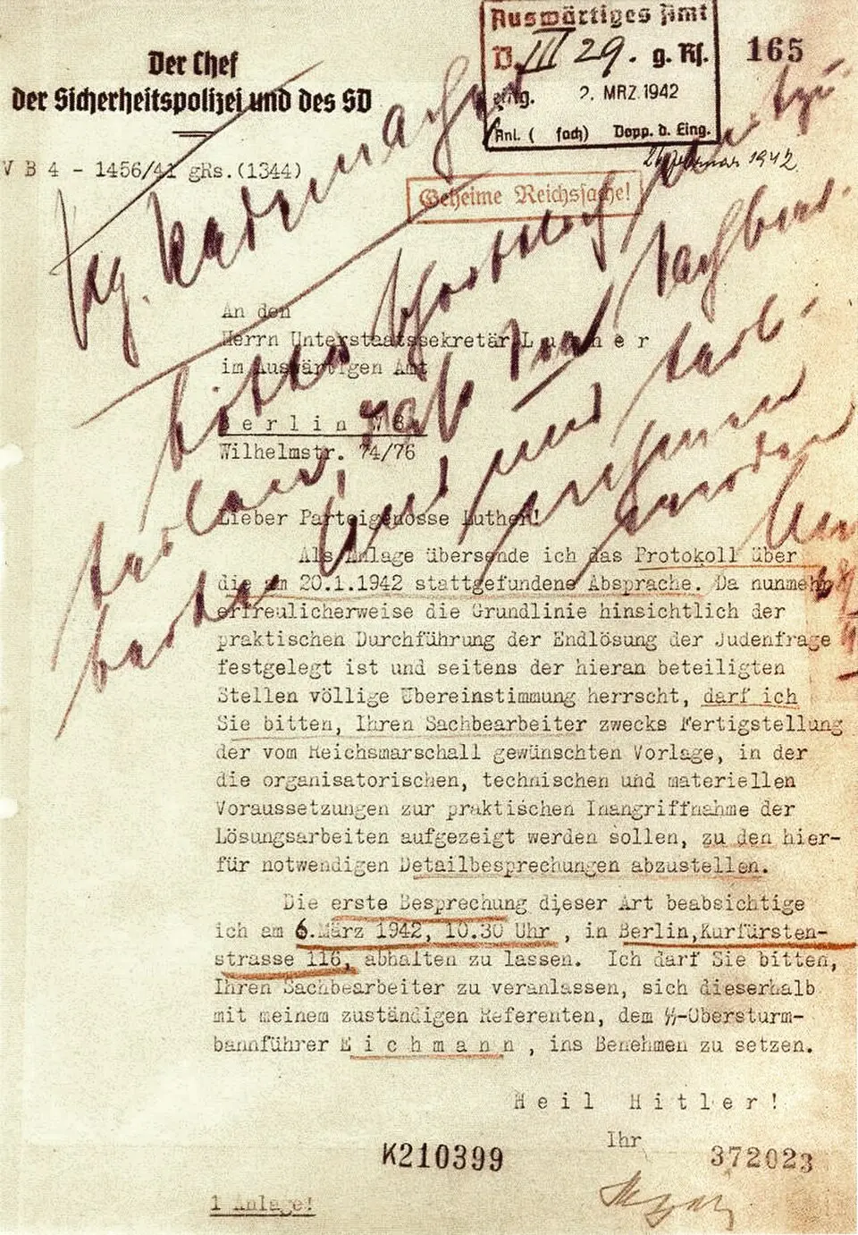 Image: Reinhard Heydrich · Public domain conférence de Wannsee