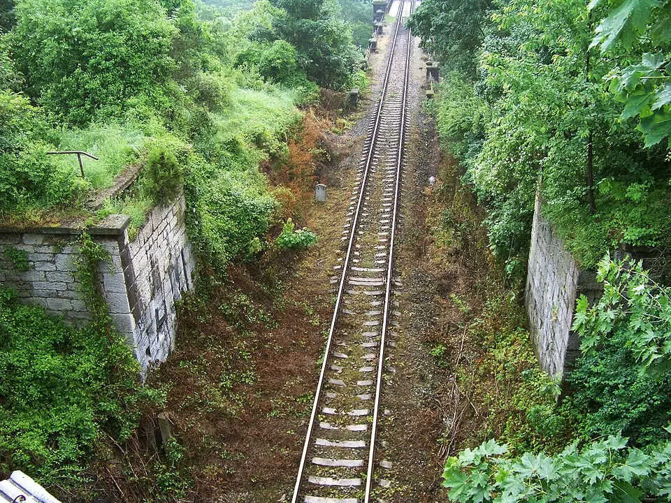 starý most Kosořské ulice přes železniční trať