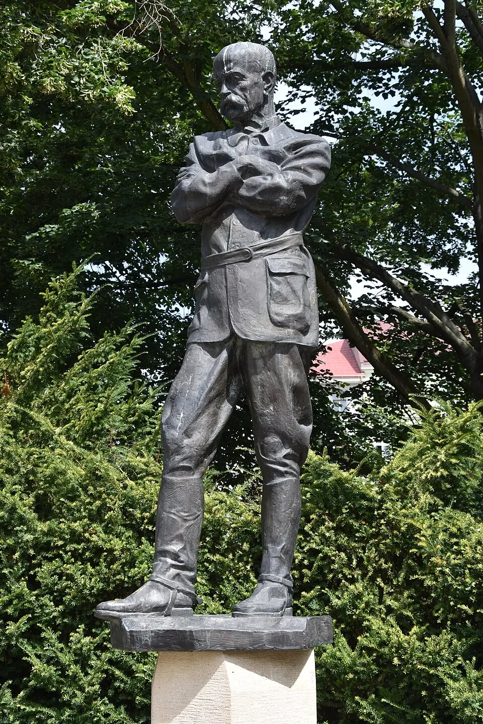 Socha T. G. Masaryka v Masarykových sadech v Jaroměři