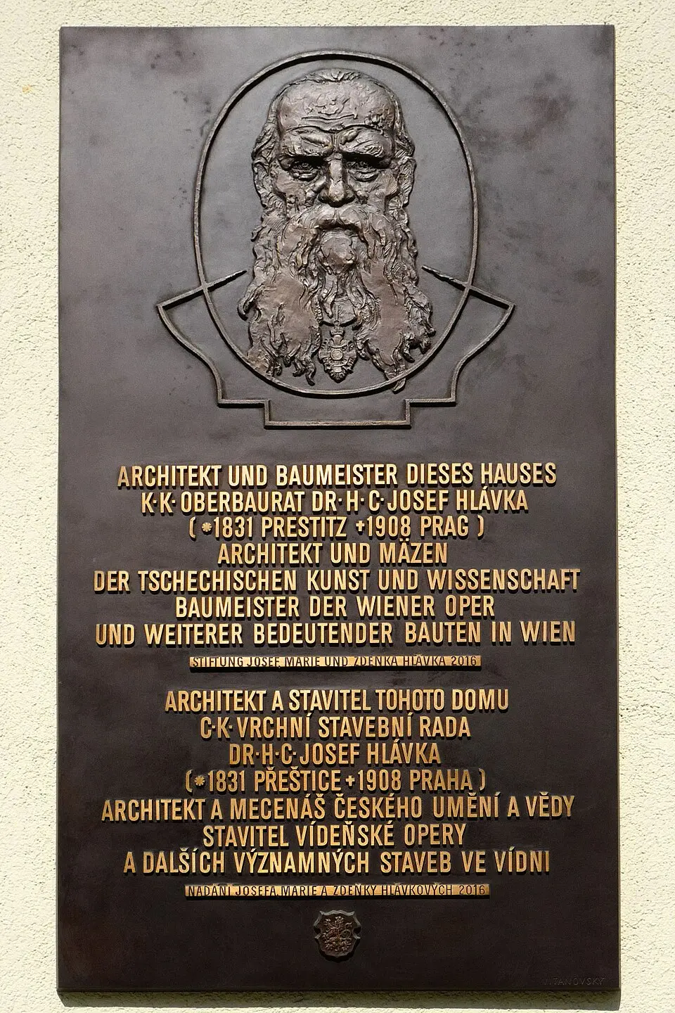 Gedenktafel für Josef Hlávka (Wien, Opernring 6)