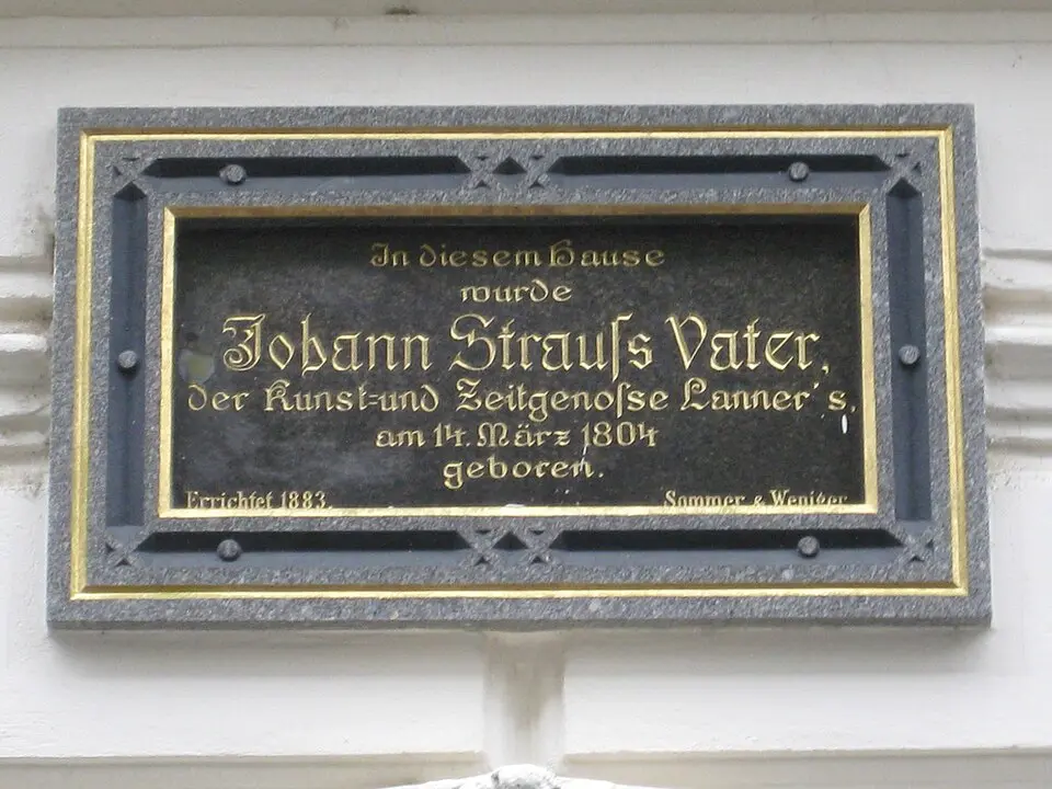 Gedenktafel für Johann Strauss (Vater) (Wien, Floßgasse 7)
