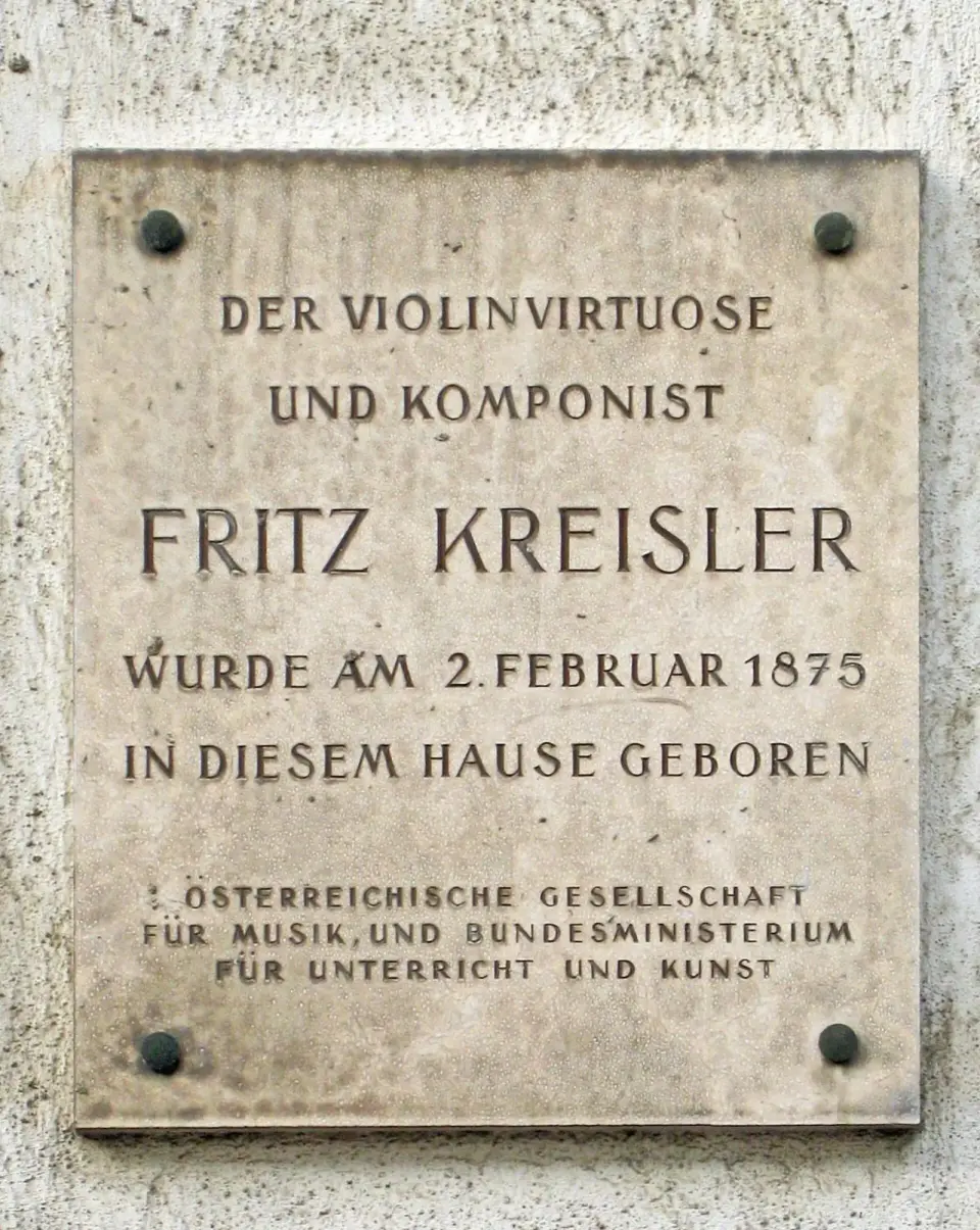 Gedenktafel für Fritz Kreisler