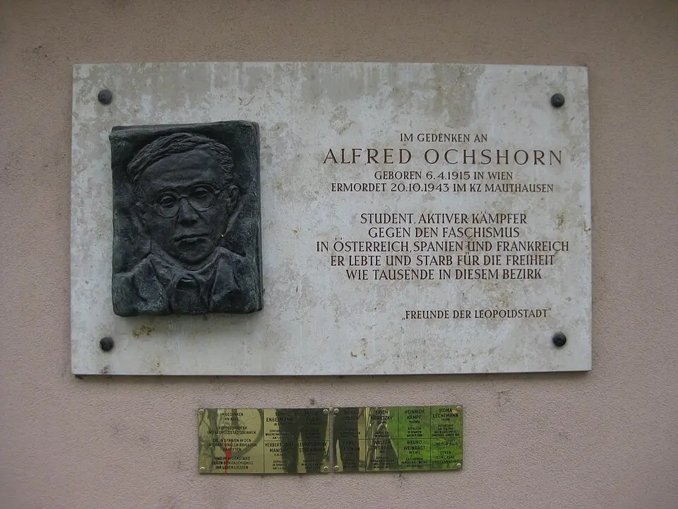 Gedenktafel für Alfred Ochshorn (Wien, Haidgasse 2, Karmelitermarkt)