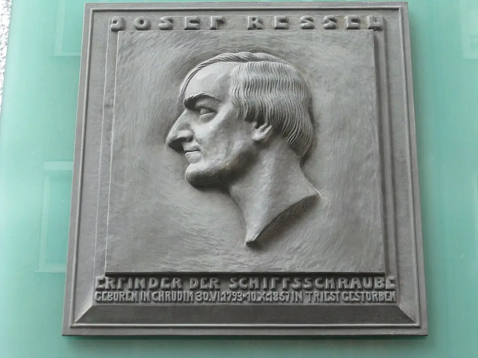 Obrázok: Ewald Judt (http://austria-forum.org/af/Infos_zum_AF/Editorial_Board/Judt%2C_Dr._Ewald_%28Wirtschaftswissenschaft%29) · CC BY 4.0 Gedenktafel für Josef Ressel (Wien, Gumpendorfer Straße 130)