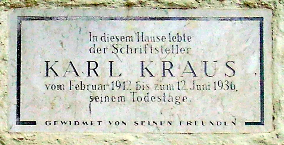 Gedenktafel für Karl Kraus (Wien, Lothringerstraße 6)