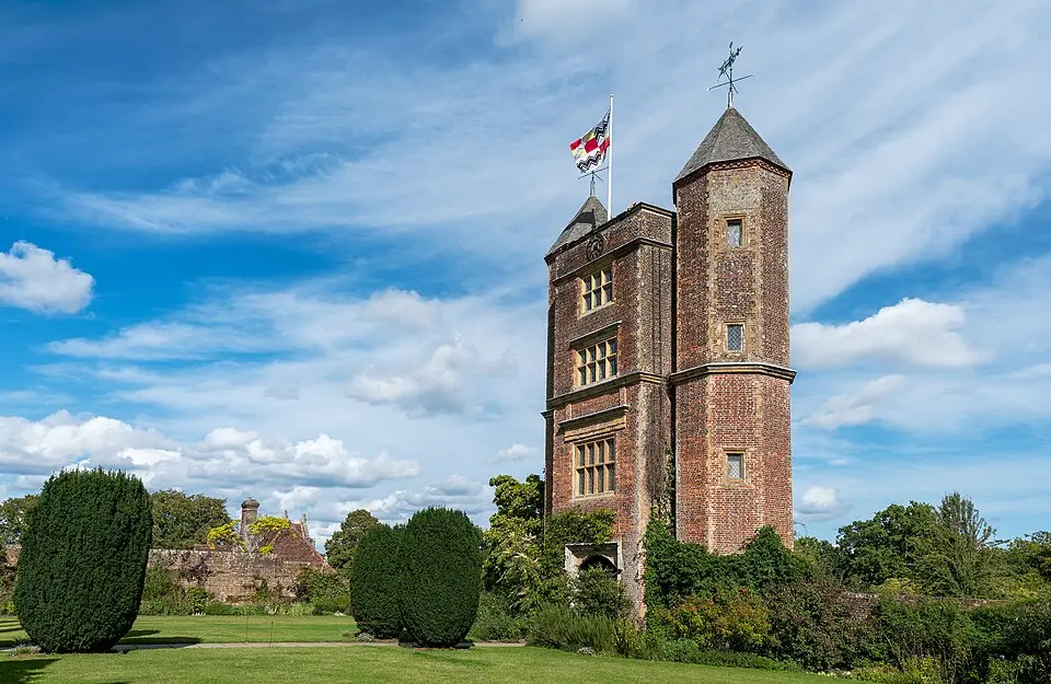 Tower and walls 30 yards east of the West Range at Sissinghurst Castle