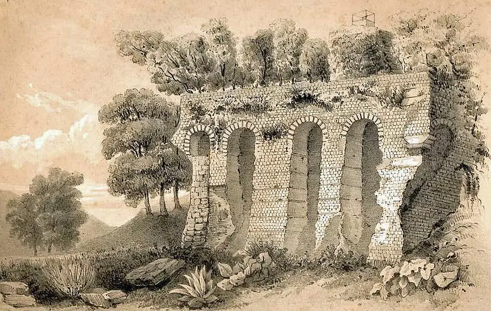 Image: Abbé Barrère · Public domain Structures antiques d'Aiguillon