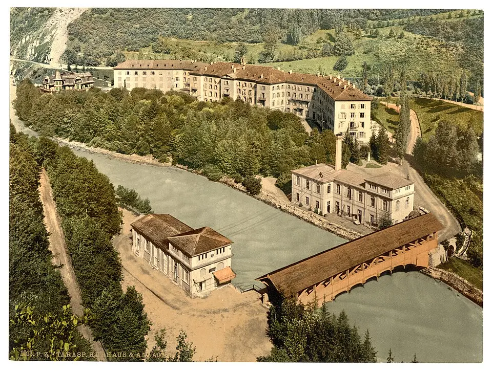 Kurhaus Bad Tarasp mit Nebengebäuden