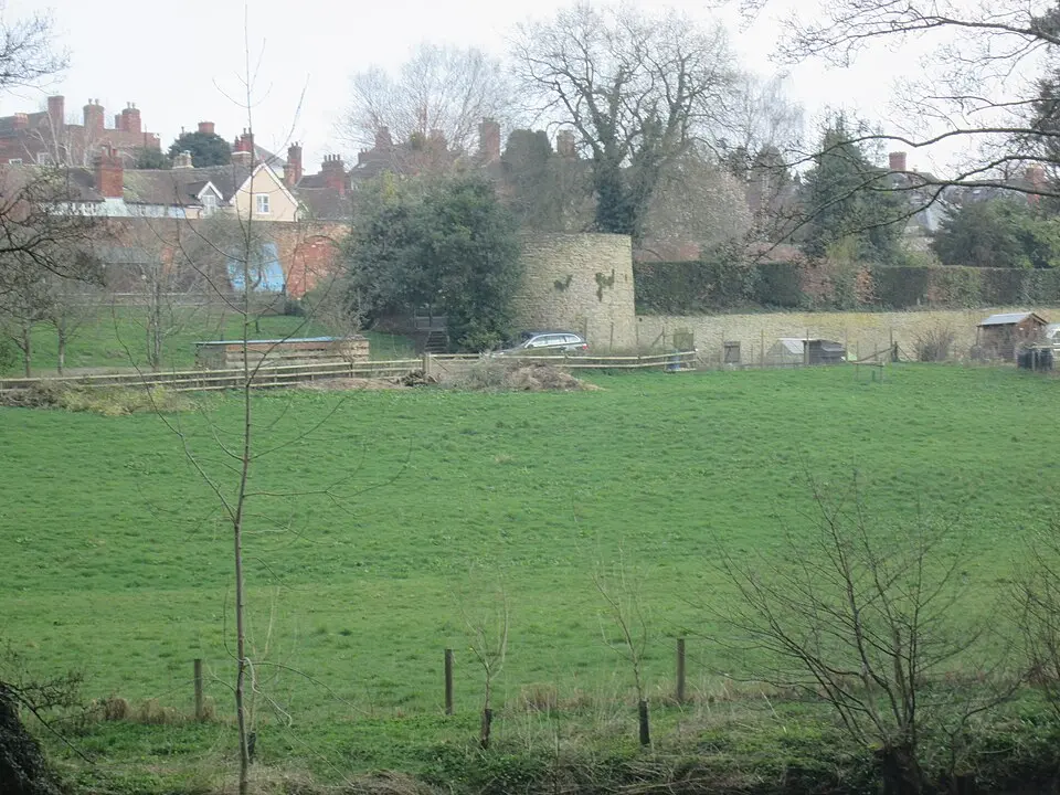Town Walls from site of Mill Street Gate, westwards