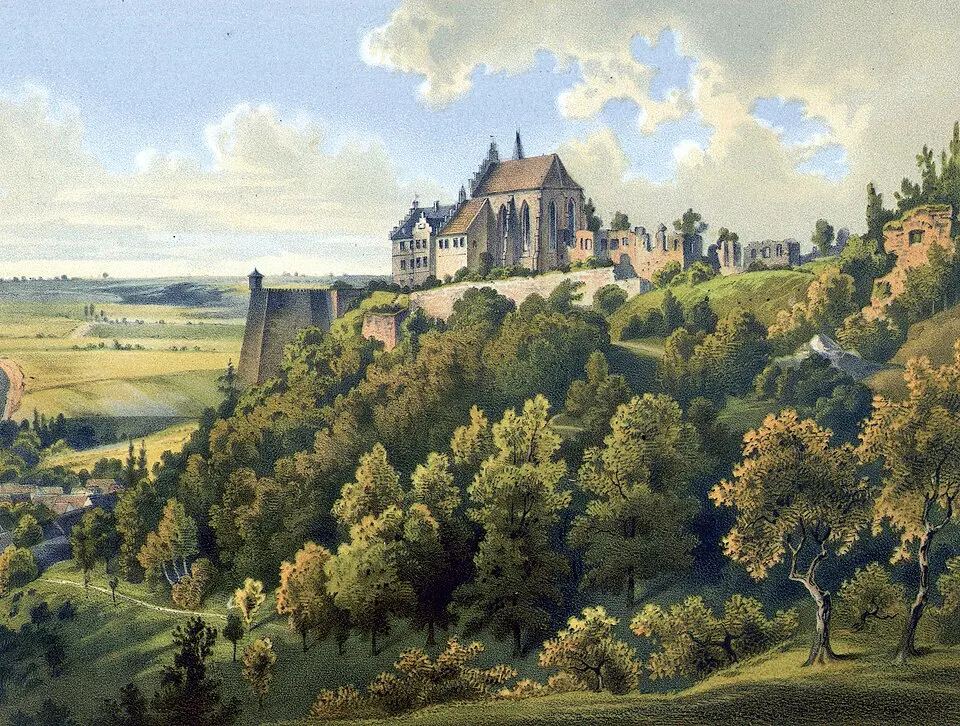 Slika: Alexander Duncker · Public domain Schloss Mansfeld
