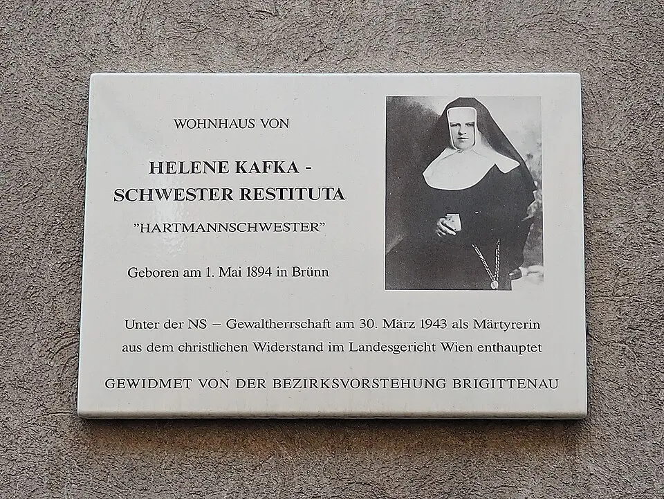 Gedenktafel für Maria Restituta Kafka