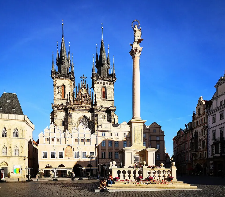 mariánský sloup na Staroměstském náměstí