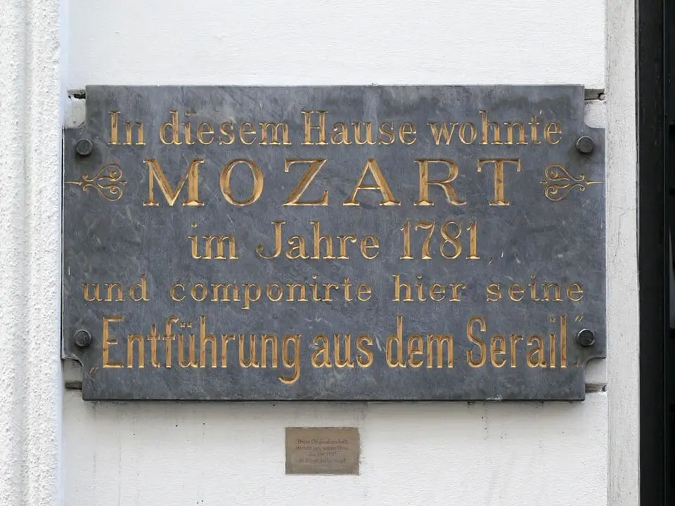 Gedenktafel für Wolfgang Amadeus Mozart (Wien, Milchgasse 1)