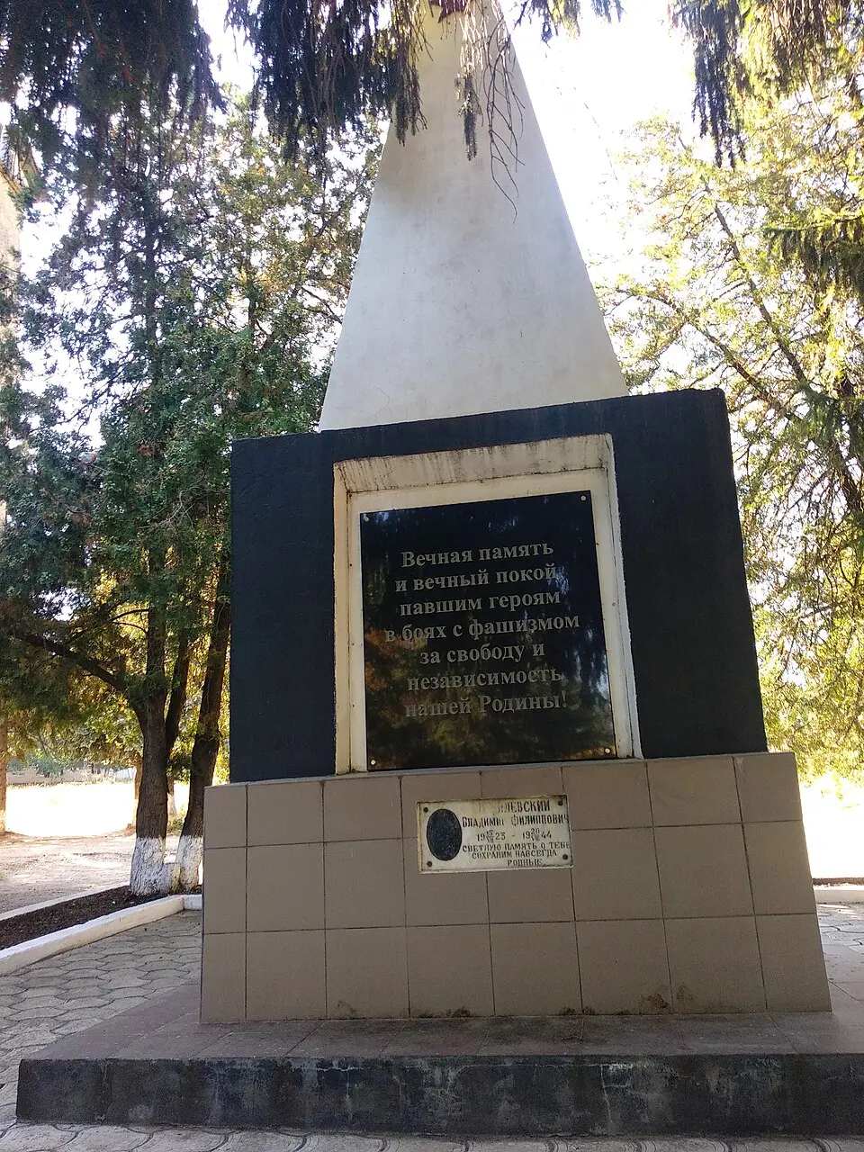 Monument în memoria consătenilor căzuți (9) în 1941-1945