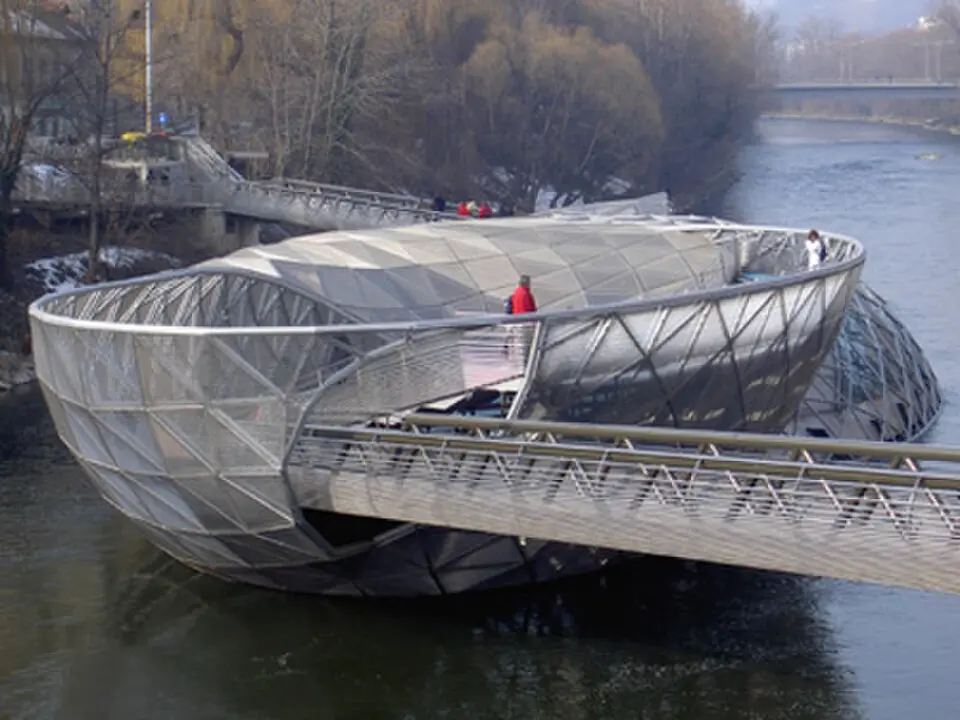Wikimedia Commons · Public domain Grazer Murinsel