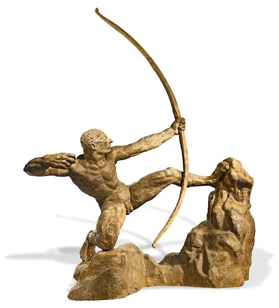 Herakles tötet die stymphalischen Vögel