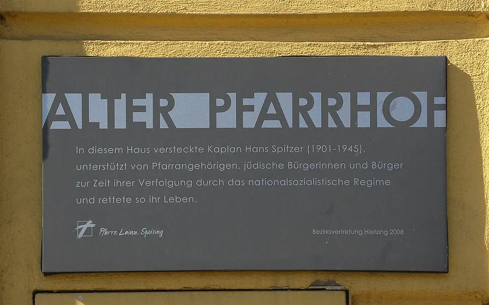 Gedenktafel für Hans Spitzer (Wien, Lainzer Straße 154)