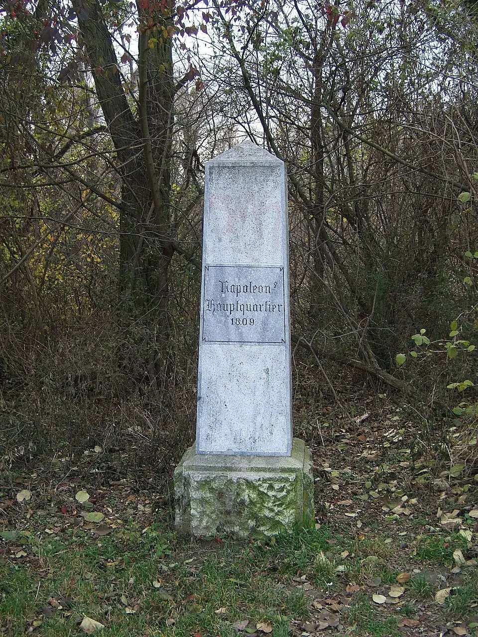 Gedenkstein Hauptquartier Napoleons in der Lobau