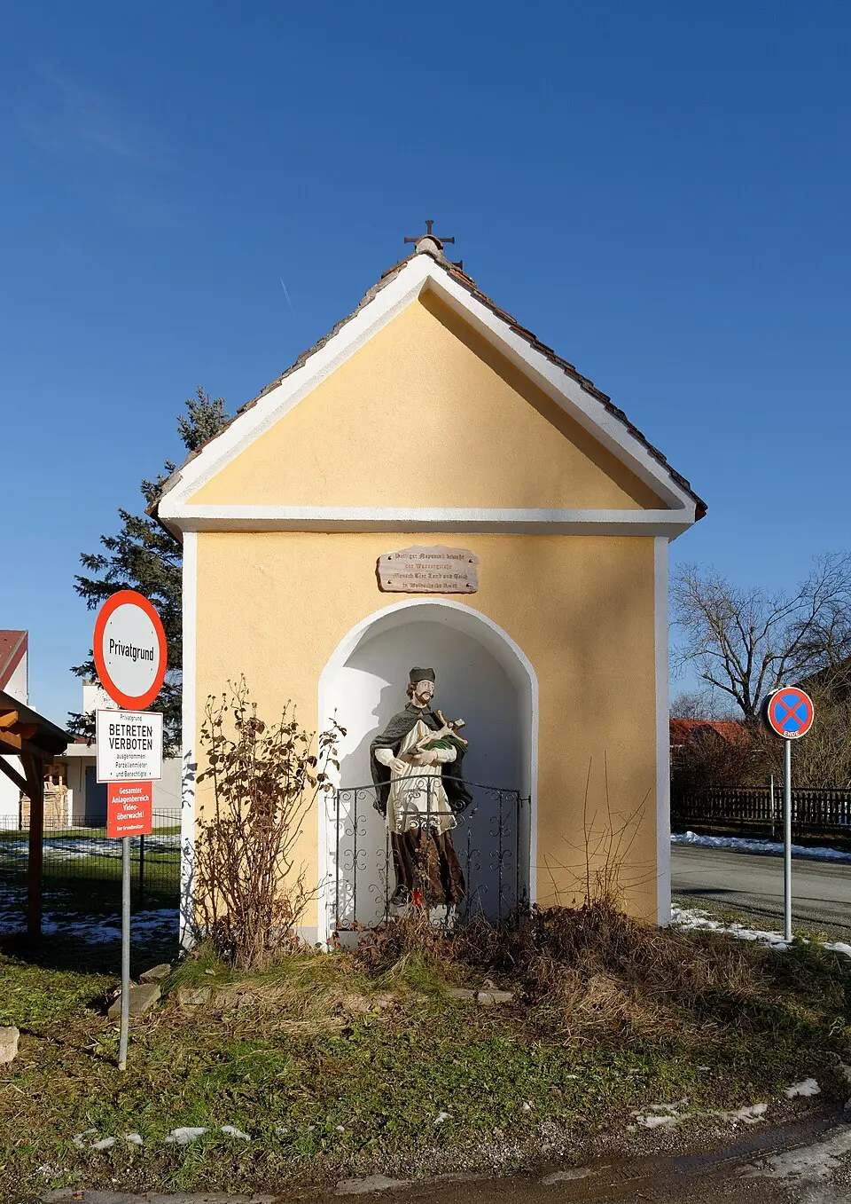 Slika: Robert Heilinger · CC BY-SA 3.0 Nischen- /Kapellenbildstock hl. Johannes Nepomuk