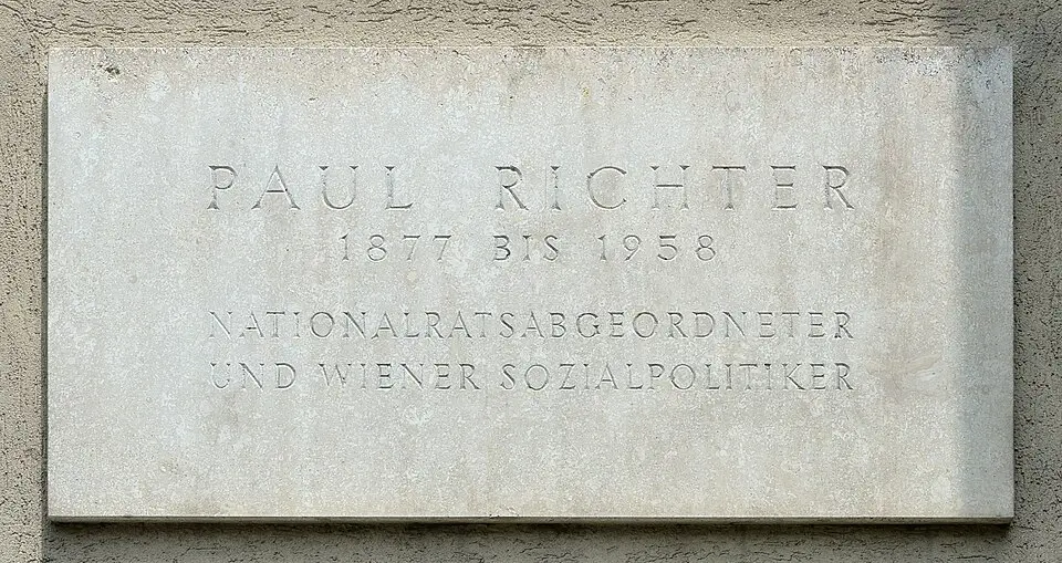 Gedenktafel für Paul Richter (Wien, Grimmgasse 36-38)