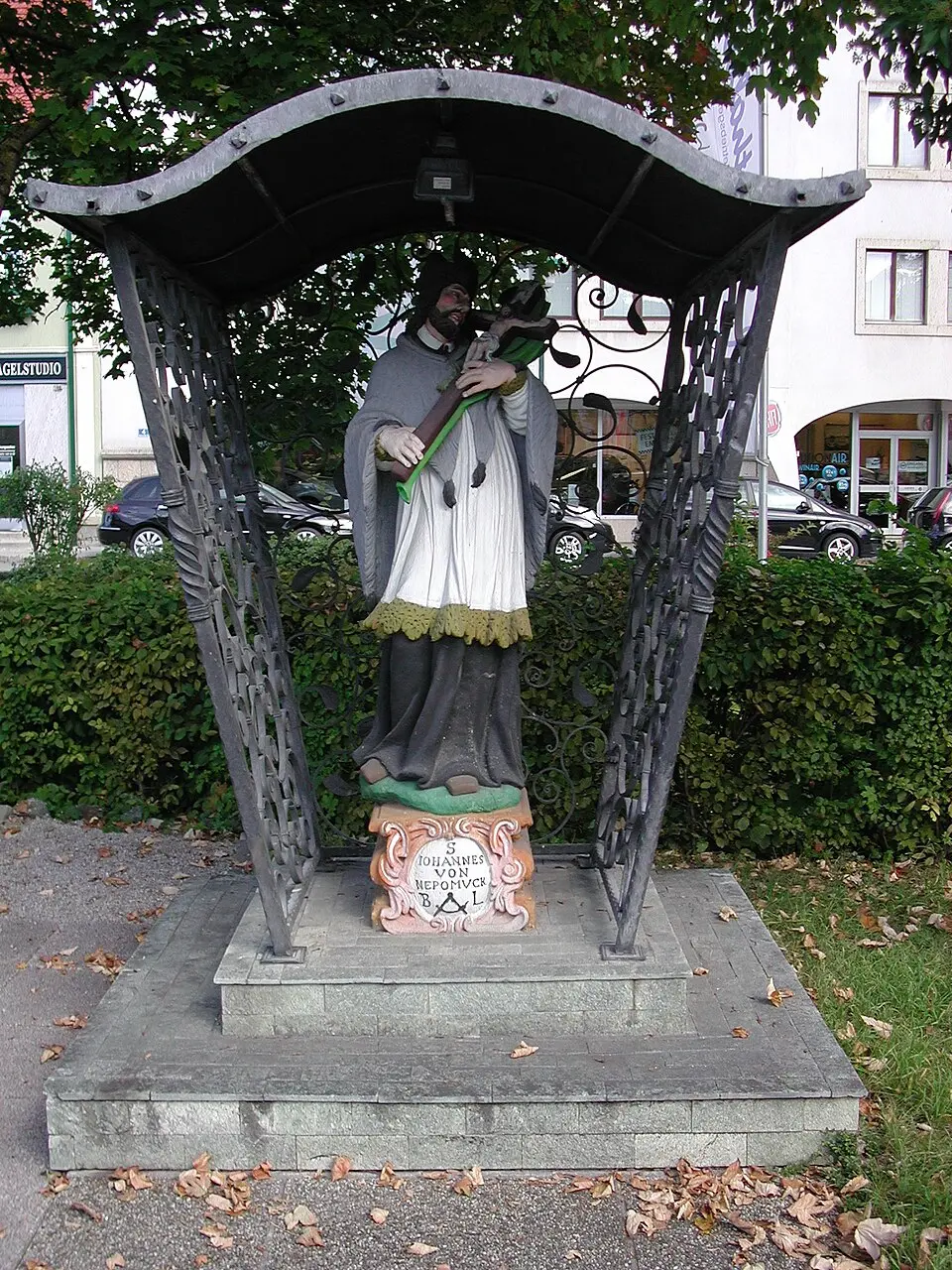 Figurenbildstock hl. Johannes Nepomuk bei der Mirabachbrücke