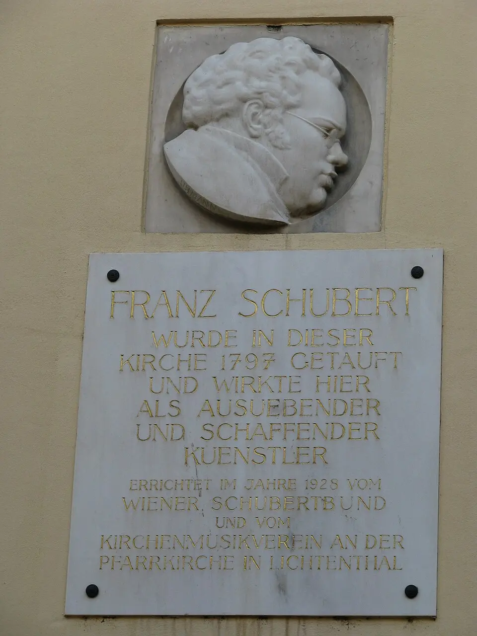 Gedenktafel für Franz Schubert (Wien, Marktgasse 40)