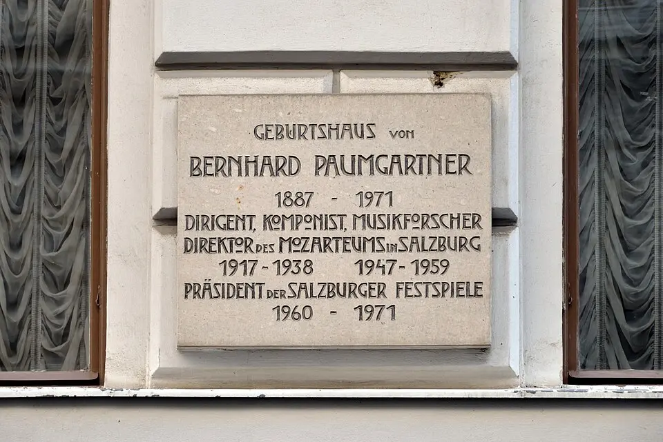 Gedenktafel für Bernhard Paumgartner (Wien, Frankenberggasse 7)