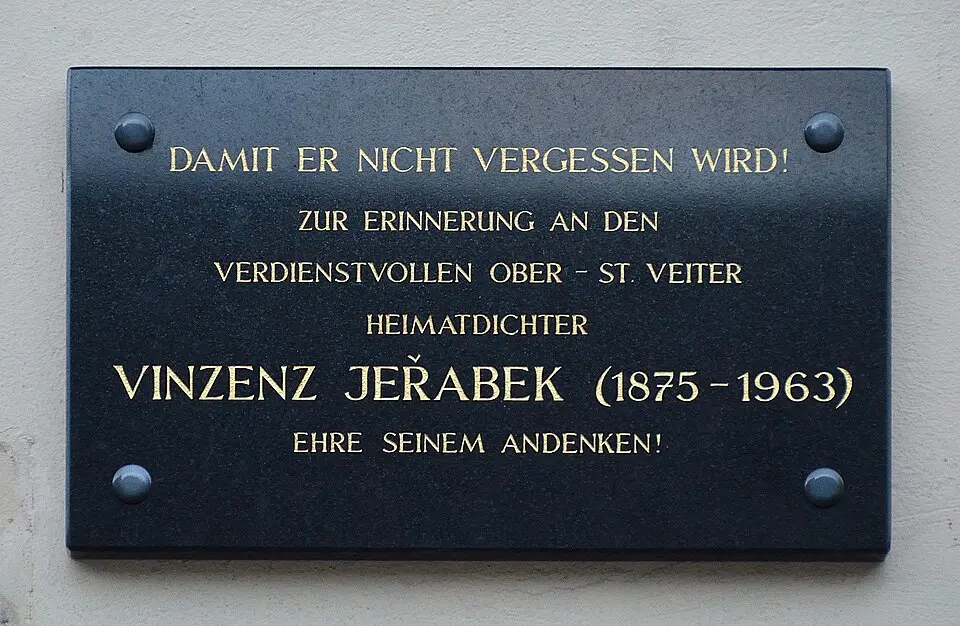 Gedenktafel für Vinzenz Jeřabek