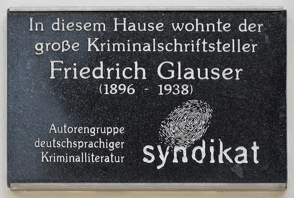 Gedenktafel für Friedrich Glauser (Wien, Schelleingasse 23)