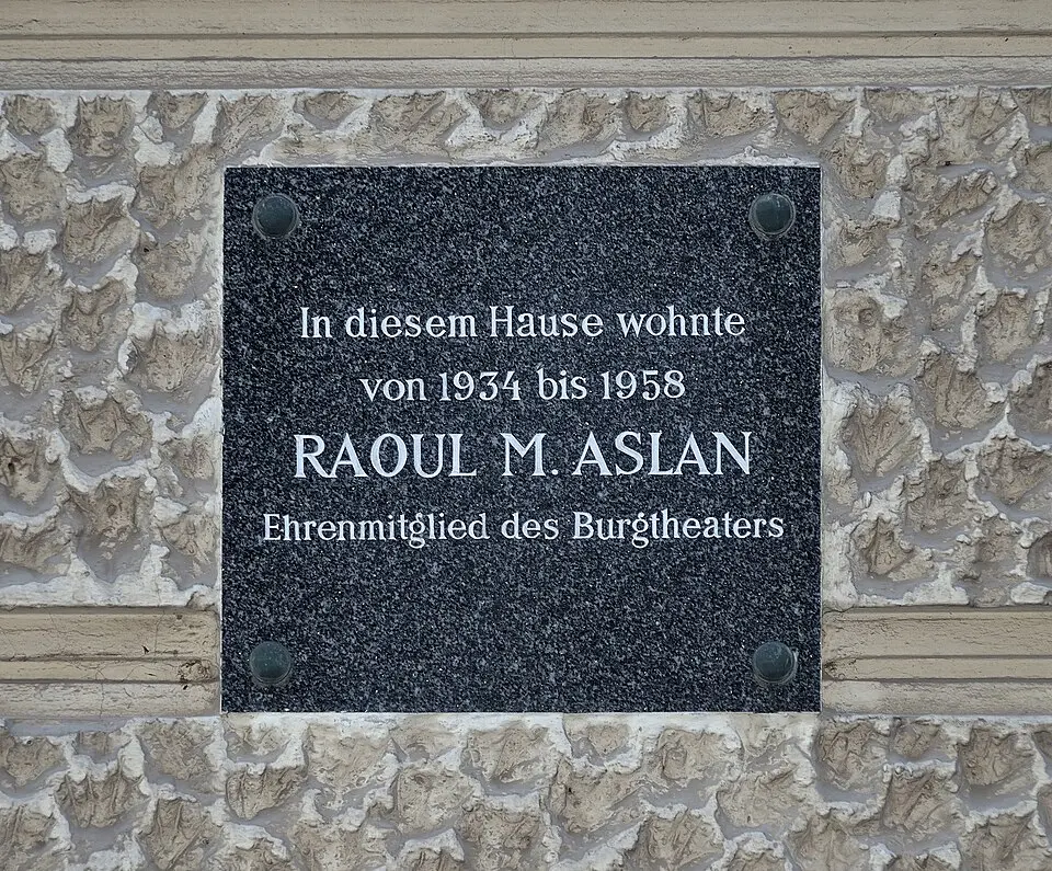 Gedenktafel für Raoul Aslan (Wien, Strudlhofgasse 13)