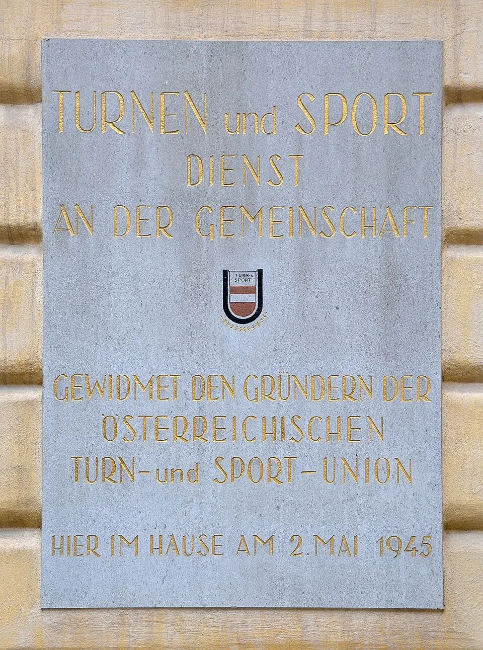 Gedenktafel für die Turn- und Sport-Union (Wien, Freyung 6)