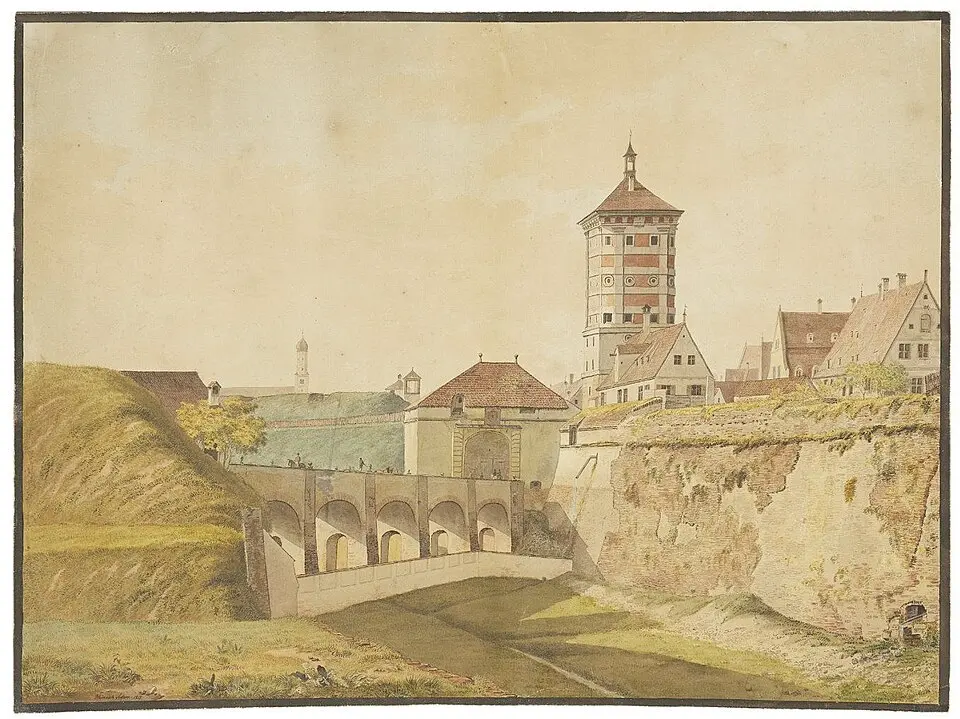 Slika: Heinrich Adam · Public domain Göggingertor