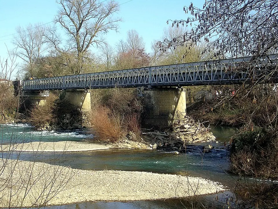 pont métallique sur l'Adour