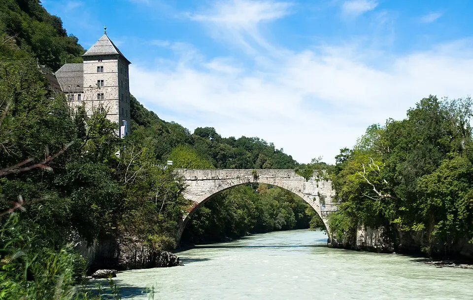 Slika: Ludovic Péron · CC BY-SA 3.0 Rhonebrücke (Saint-Maurice)