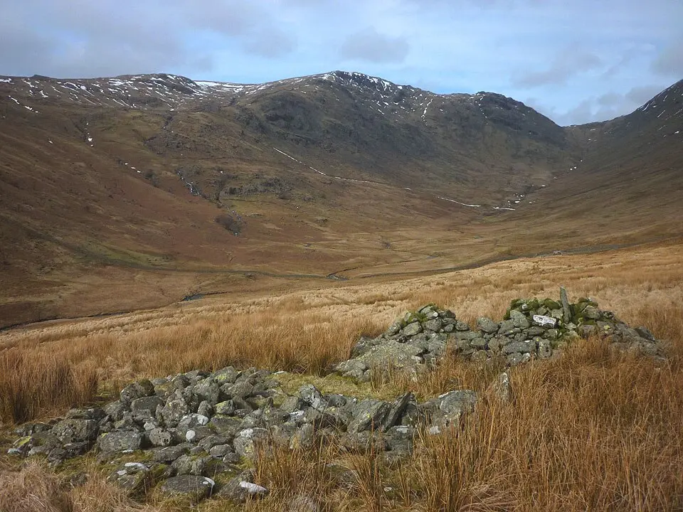 Southern round cairn on north end of The Tongue, Troutbeck Park